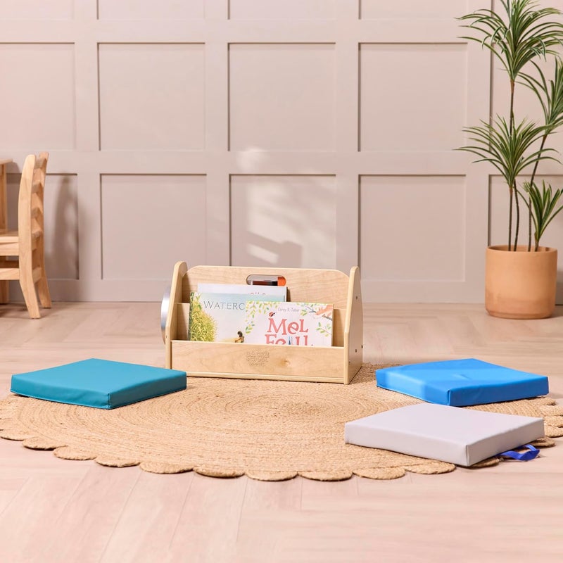 Back2School Express Store وسائد أرضية مربعة مع مقابض، مقاعد مرنة، عصرية، 6 قطع - Image 2